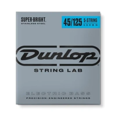 Afbeelding van Dunlop DBSBS45125 Super Bright Bass snaren, roestvrij staal, Light, .045 .125, 5 snaren / Set bladzijden Medium