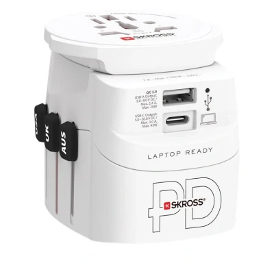Afbeelding van Skross 1.302474 Reisstekker Pro Light USB AC45PD World