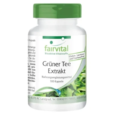 Afbeelding van Fairvital Groene Thee extract capsules HOOG GEDOSEERD VEGAN 100 Camellia sinensis