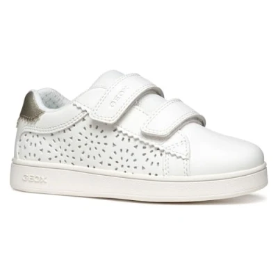Afbeelding van Geox J Eclyper Girl A, gymschoenen voor meisjes en jongens, wit platina, 24 EU