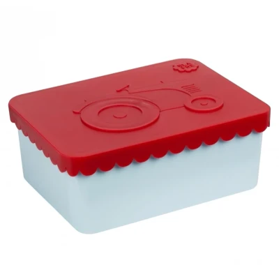 Afbeelding van Lunchbox brooddoos tractor rood lichtblauw Blafre