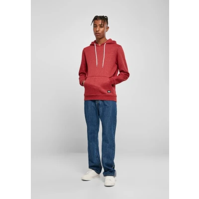 Afbeelding van Urban Classics Basic Melange Hoody Hoodie, Heren, Maat: Large, Bloodstonemelange
