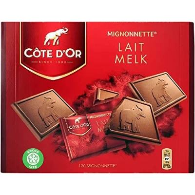 Afbeelding van Chocolade Cote d&#039;Or 10gr mignonnette melk 120 stuks