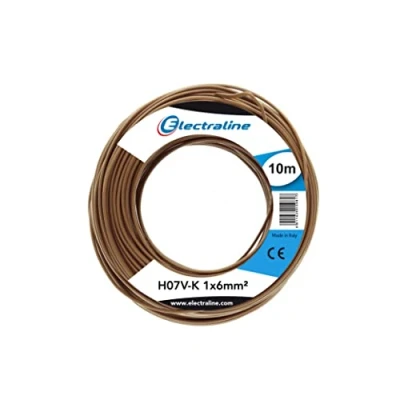 Afbeelding van Electraline Kabelrol N07V K, 1x6 mm², lengte 10 m, Bruin