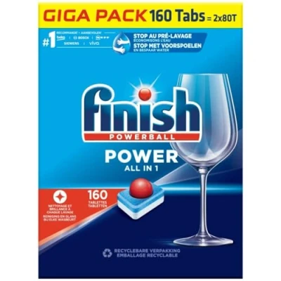 Afbeelding van Finish Power All in One Regular Vaatwastabletten 160 Stuks