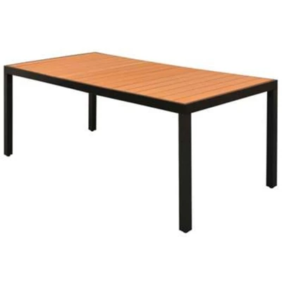 Afbeelding van Tuintafel 185x90x74 cm aluminium en HKC bruin