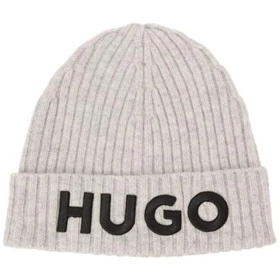 Afbeelding van HUGO Dames Unisex X 565 3 Beanie, Medium Grijs, Grijs