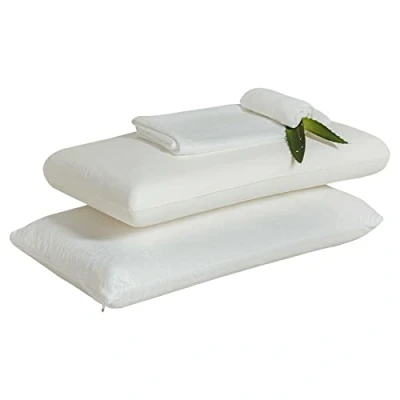 Afbeelding van MOMMY CONFORT Valencia visco elastisch kussen, 2 stuks, 70 cm, wasbare overtrek met Aloë Vera Plus comfort, aanpasbaar aan de hals, dubbele ritssluiting, thermoregulerend,