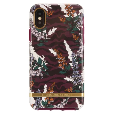 Afbeelding van Richmond &amp; Finch Bloemen Zebra hoesje iPhone XS Max Case Floral