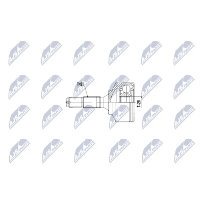 Afbeelding van Homokineet reparatie set, aandrijfas NTY NPZ CT 025