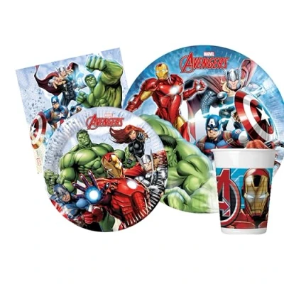 Afbeelding van Ciao Partyset Marvel Avengers (borden, bekers, servetten), meerkleurig, AZ069