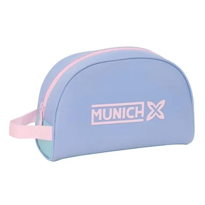 Afbeelding van Reistasje Munich Mellow Blauw Roze Hemelsblauw 28 x 18 10 cm