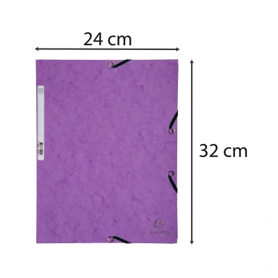 Afbeelding van Exacompta verzamelmap (Manila karton, elastiek, 3 kleppen 400g, DIN A4) 1 stuks. Stuk lila