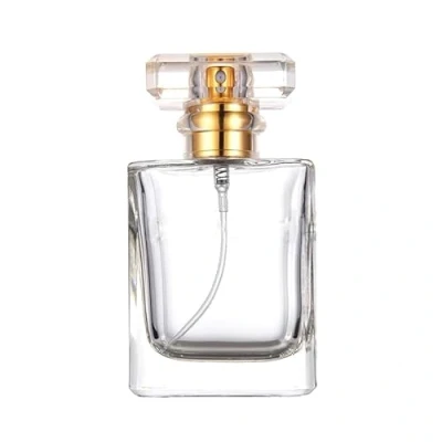 Afbeelding van Zénitude Glassworks 50ml Lege Glazen Parfum Spray Fles Verstuiver Rechthoekig (Goud)
