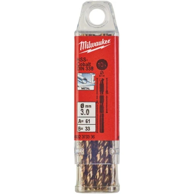 Afbeelding van Metaalboor Hss G Cobalt 3 X 61 Mm (10 Stuks)