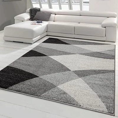 Afbeelding van Modern Vloerkleed Woonkamertapijt met Abstract Patroon Crème Grijs Afmeting 200x280 cm