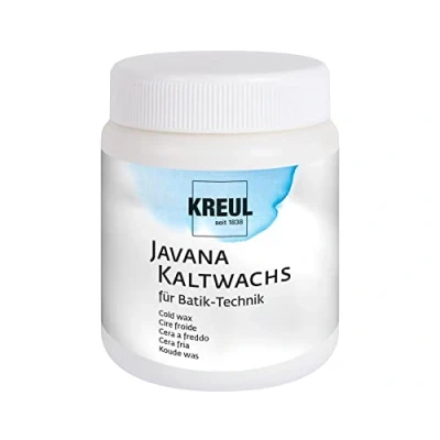 Afbeelding van KREUL 95156 Javana Koude Was voor Batiktechniek, blik 250 ml, ontwerpen op zijde en katoen.