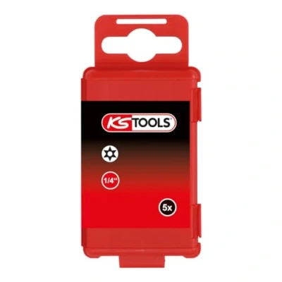 Afbeelding van KS Tools 911.7703 1/4&quot; Bit, met boring, TB15, 75mm, 5 per pak