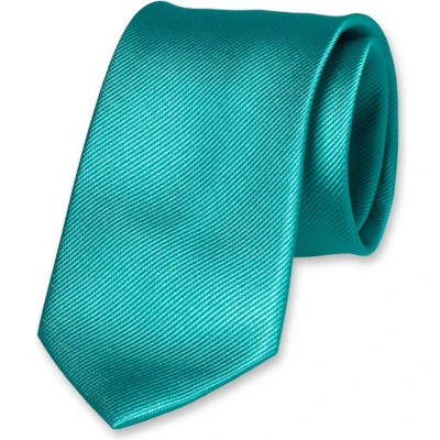 Afbeelding van E.L. Cravatte Stropdas Donkerturquoise 100% Zijde