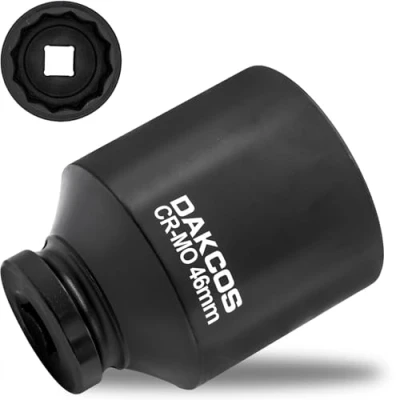 Afbeelding van DAKCOS 46mm Socket 1/2 &quot;Drive 12 Ponit Slagmoersleutel Aandrijfas Tool Stopcontact, CR MO Diepe