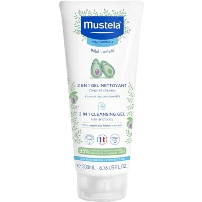 Afbeelding van Mustela Bebé Enfant 2 in 1 Reinigingsgel voor normale huid 200 ml