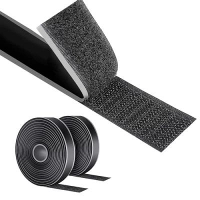 Afbeelding van AiQInu Klittenband, zelfklevend, extra sterk, 8 m x 20 mm, klittenbandsluiting, lusband en haakband, dubbelzijdig klittenband voor vliegengaas, handwerk