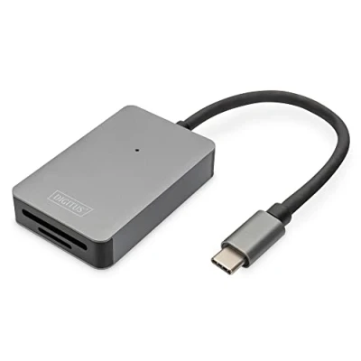 Afbeelding van Digitus DA 70333 geheugenkaartlezer USB 2.0 Type C Grijs