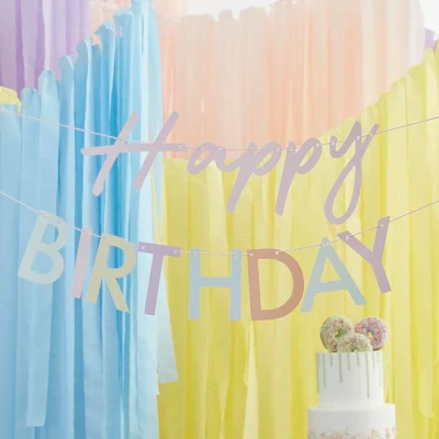 Afbeelding van Ginger Ray Letterslinger Happy Birthday Pastel