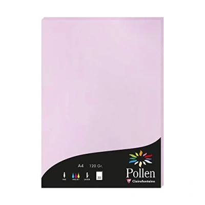 Afbeelding van Clairefontaine Ref 4252C Stuifmeel gekleurd papier (Pack van 50 vellen) A4 (210 x 297mm), 120gsm papier, inkjet &amp; laser printer compatibel, zuurvrij lila