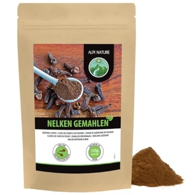 Afbeelding van gemalen kruidnagel (125g), kruidnagelpoeder voorzichtig gemalen, 100% natuurlijk puur en gedroogd