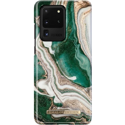 Afbeelding van Samsung Galaxy S20 Ultra hoesje iDeal of Sweden Golden Jade Marble (Hardcase)