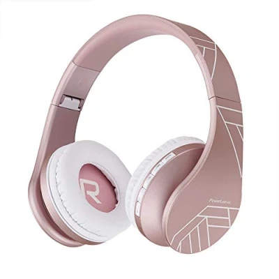 Afbeelding van PowerLocus Bluetooth hoofdtelefoon over het oor, draadloze met microfoon, opvouwbare hoofdtelefoon, zachte traagschuim oorbeschermers en lichtgewicht, micro SD/TF, FM radio voor