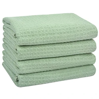 Afbeelding van VIVOTE Microvezel theedoeken voor keuken, super waterabsorberende droge doeken, geen pluisresten resten herbruikbare keuken theedoeken, droog snel theekledjes, T handdoeken, saliegroen 40 x 60 cm,