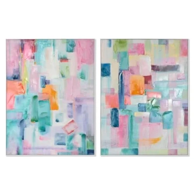 Afbeelding van Schilderij Home ESPRIT Abstract Stads 90 x 3,5 120 cm (2 Stuks)