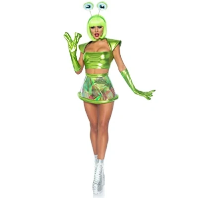 Afbeelding van Leg Avenue Alien Kostuum Groene Op Verkenning Vrouw Groen Small Halloween Verkleedkleding