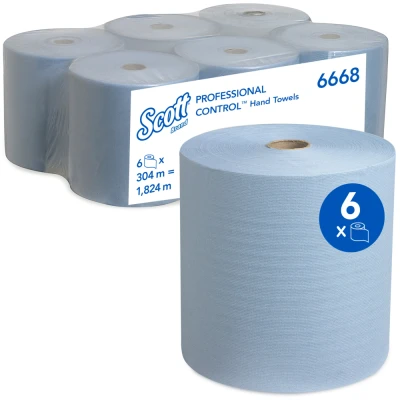 Afbeelding van Handdoekrol Scott 1 laags 304m blauw 6668