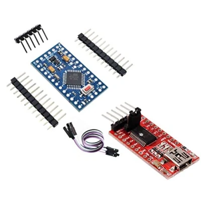 Afbeelding van Pro Mini Atmega 328P 5V/16MHz + FTDI FT232RL USB a TTL Serial Converter