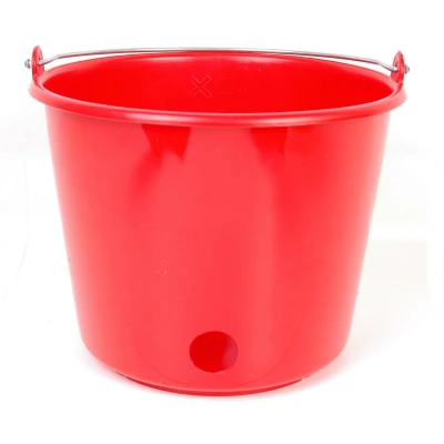 Afbeelding van Kalveremmer kunststof rond 12L rood