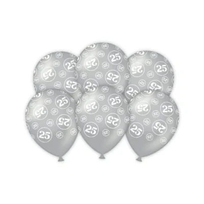 Afbeelding van 25 Jaar Getrouwd Ballonnen 6 stuks