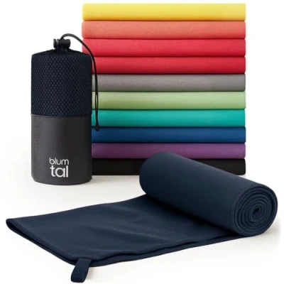 Afbeelding van Blumtal Sporthanddoek microfiber: 140 x 70cm, donker oceaanblauw