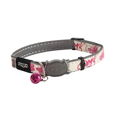 Afbeelding van Rogz Halsband Kat GlowCat Pink Butterflies