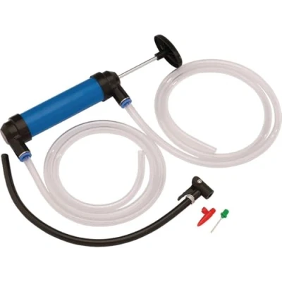 Afbeelding van Draper Dubbele lucht en vloeistofoverdrachtpomp Syphon Fuel Transfer Handpomp Olie afzuigpomp Spuit 01082