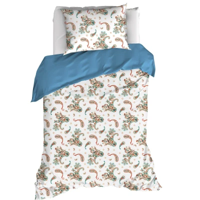 Afbeelding van Dekbedovertrek De Witte Lietaer Sybil Maroccan Blue Percal 140 x 200 / 220 cm 1 Persoons