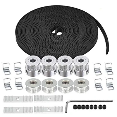 Afbeelding van TUZUK 5M GT2 Distributieriem 6mm Breedte + 4 stks 20 Tanden 5mm Boring Timing Katrol Wiel Idler 8 Spanner Lente Torsie Gear Clamp Mount Block met Inbussleutel voor 3D Printer