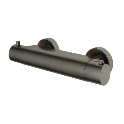 Afbeelding van HotBath Cobber Thermostatische Douchemengkraan met 1/2&quot; onderaansluiting Verouderd ijzer B008AI