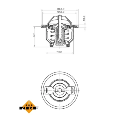 Afbeelding van Thermostaat, koelvloeistof NRF 725205