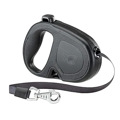 Afbeelding van Ferplast Uitschuifbare hondenriem FLIPPY ONE, riem voor middelgrote honden tot 25 kg, uittrekbare max. 5 m. Enkele vergrendel en ontgrendelingsknop, zwart