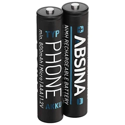 Afbeelding van ABSINA NiMH batterijen voor telefoon Gigaset handset oplaadbaar 800 mAh batterij A415 750mAh 750 AAA A400 A415, C300 C430, C475 C530,