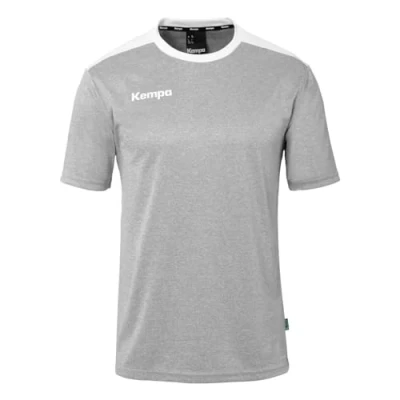 Afbeelding van Kempa Emotion Sport Tshirt, Heren, Maat: XL, Dark grau melange weiß