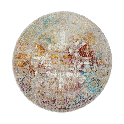 Afbeelding van Picasso Feraghan Vintage Vloerkleed Multi / Beige Laagpolig 300 cm rond